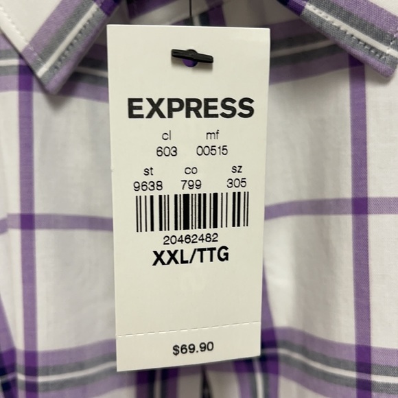 Men’s Button Down - purple plaid - Picture 2 of 5